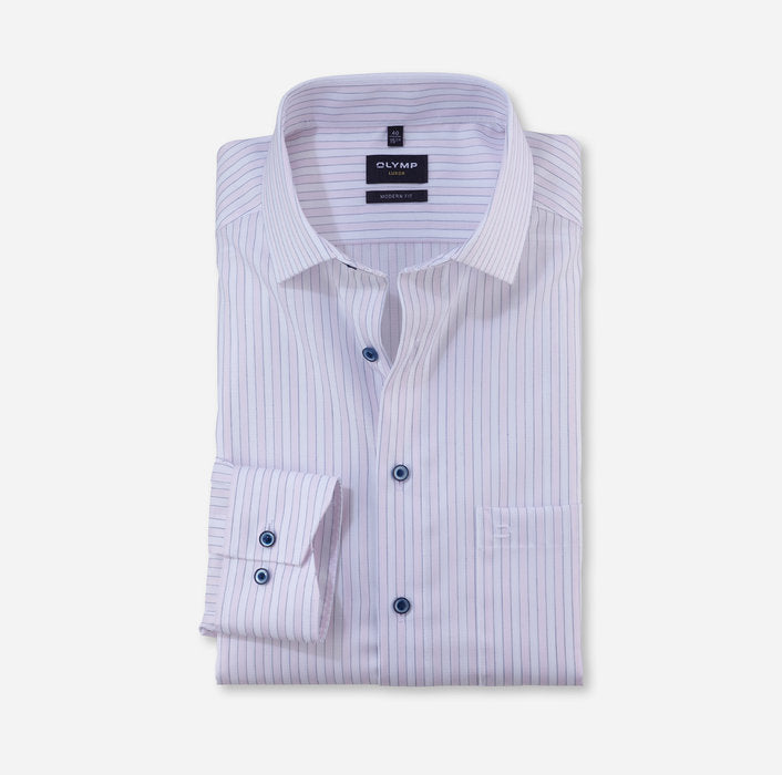 chemise OLYMP Regular rayé rose